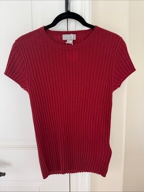 NWT J. Crew Ribbed Featherweight Cashmere T-shirt